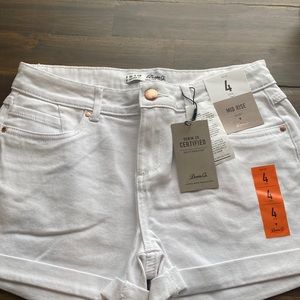 White denim shorts